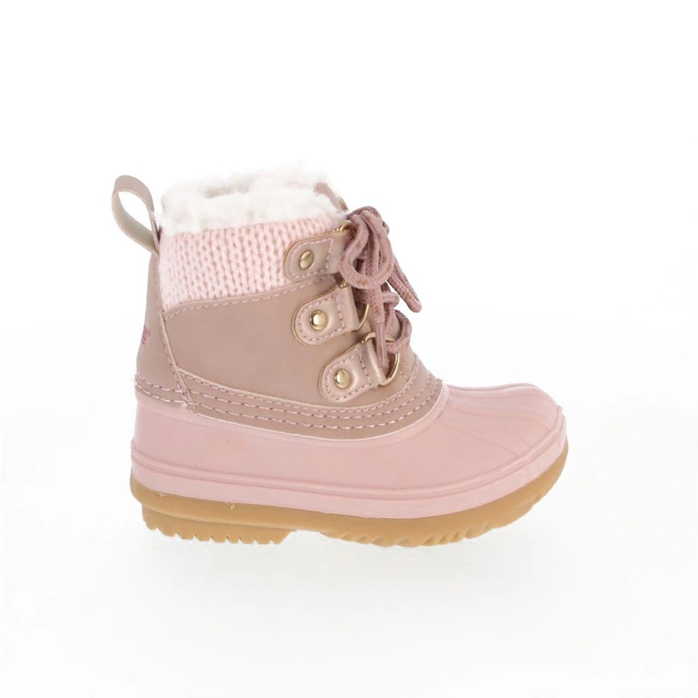 Khombu Pink and Tan Kids Boots